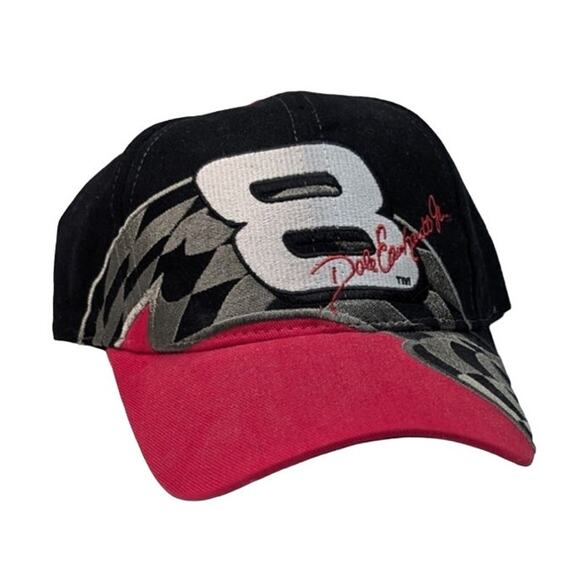 Y2K Dale Earnhardt Jr #8 Budlight Beer Nascar Racing Snapback Hat Black & Red - Picture 1 of 5